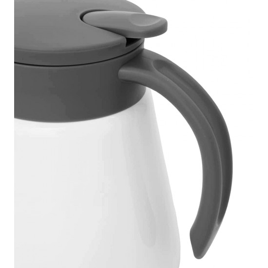 Garrafa Térmica 600ml Daily White Inox Mimo Style Parede Dupla